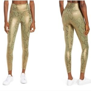 IVL Green & Gold Snake Print Active Leggings